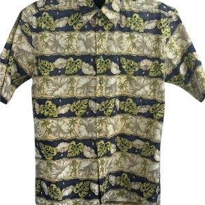 VTG Campia Moda Tropical Stripe Men’s Button Up Shirt Surf Dad Vacation Resort